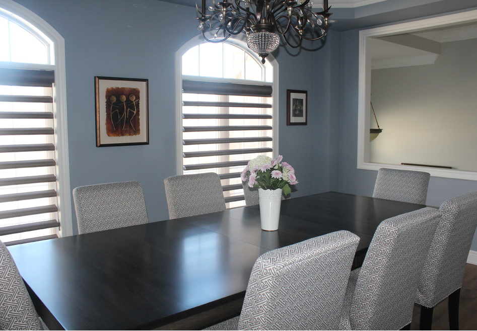 light, airy and elegant upscale Oakville dining room